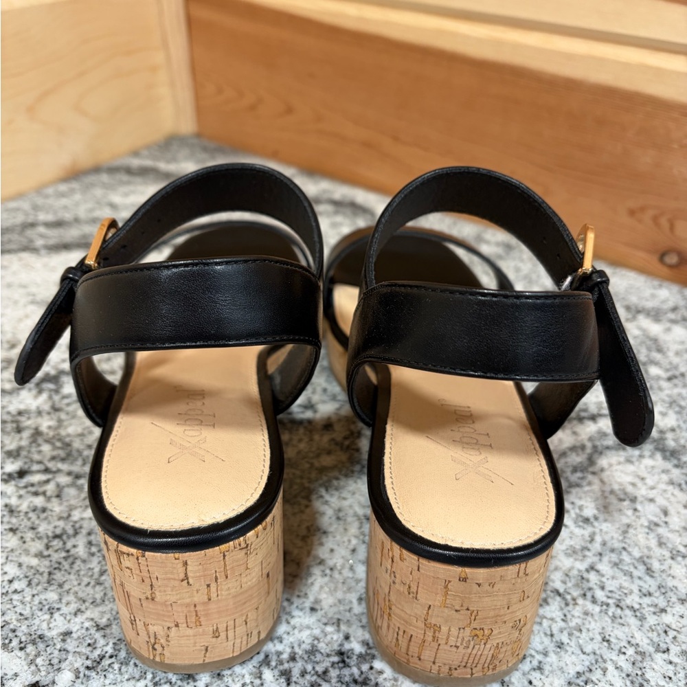 Xappeal Black Cork Platform Sandals - Picture 4 of 6